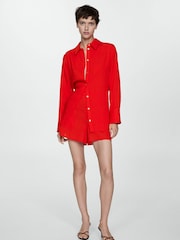 Mango Red Stripe-Patterned Shirt - Image 1 of 6