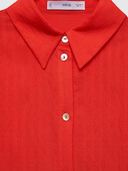 Mango Red Stripe-Patterned Shirt - Image 6 of 6