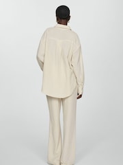Mango Cream Chest Pocket 100% Cotton Shirt - Image 2 of 7