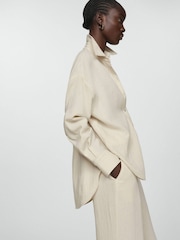 Mango Cream Chest Pocket 100% Cotton Shirt - Image 5 of 7