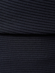 Reiss Navy Lorna Asymmetric Draped Knitted Jumper - Image 5 of 5