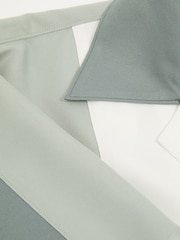 Reiss Green Multi Dalorian Colourblock Cuban Collar Shirt - Image 6 of 6