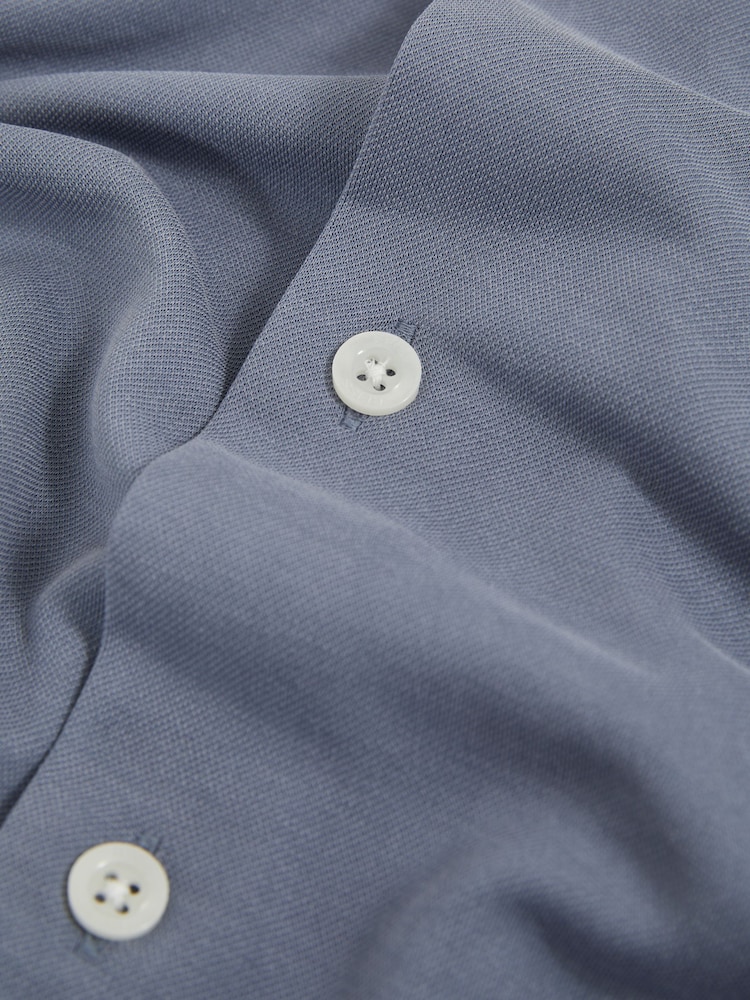 Reiss Airforce Blue Robbie Modal-Blend Shirt - Image 6 of 6
