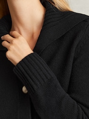 Reiss Cat Wool-Cashmere Spread Collar Cardigan - Image 3 of 5