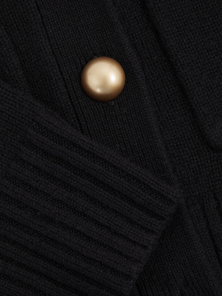 Reiss Cat Wool-Cashmere Spread Collar Cardigan - Image 5 of 5