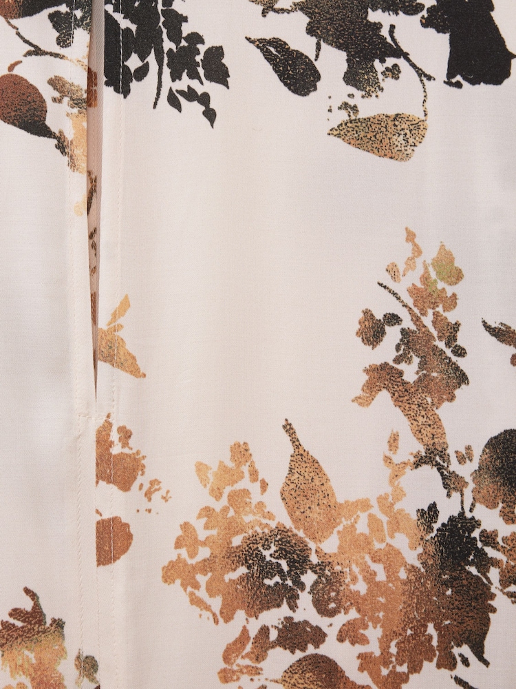 Reiss Pale Pink Chrissy Floral Print Midi Dress - Image 5 of 5