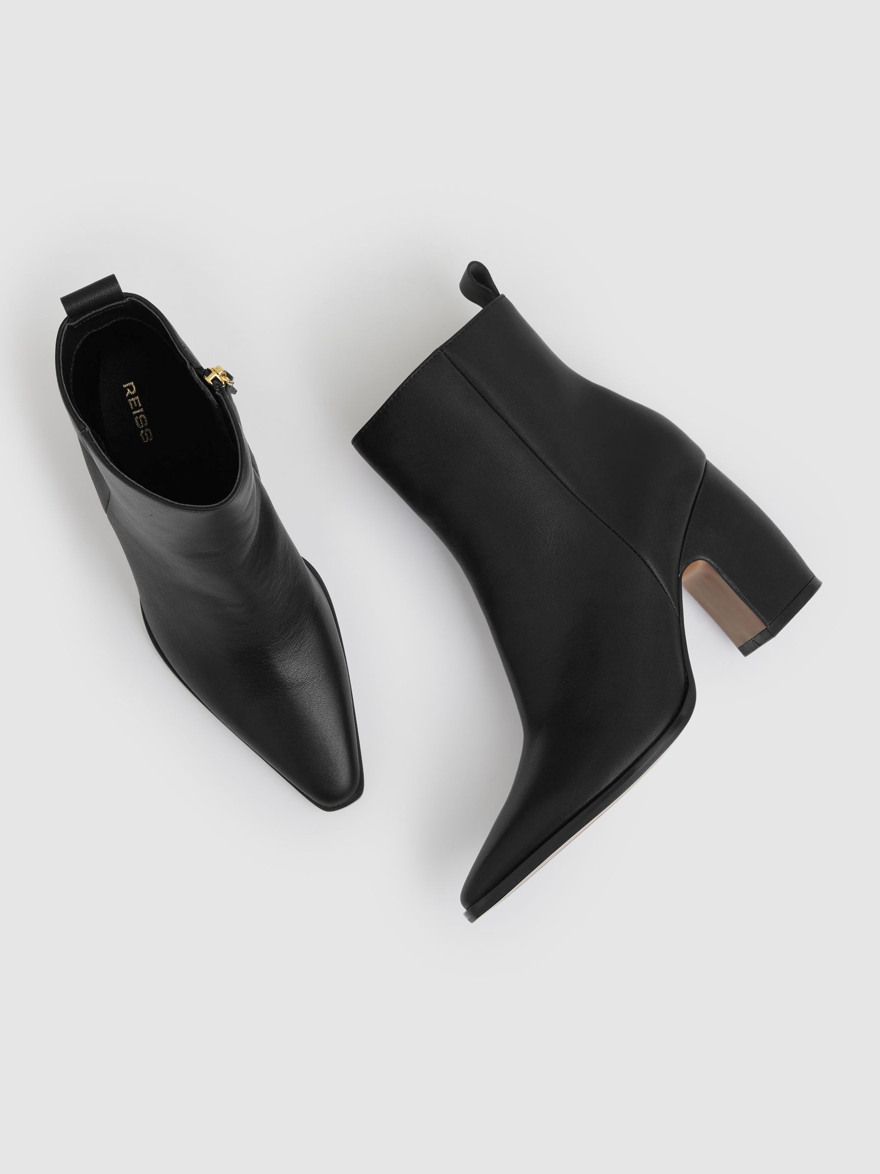 Reiss black ankle boots top