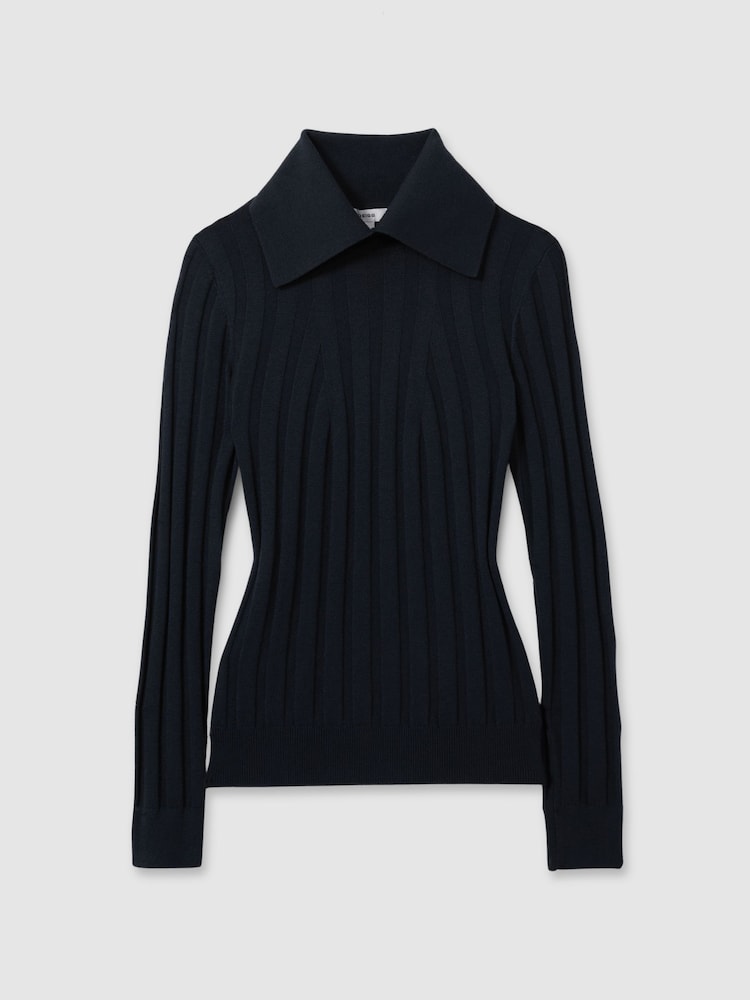 Reiss Winter Ribbed Guler Pulover - Image 2 of 6