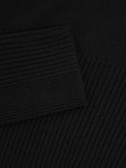 Reiss Black Annie Wool Blend Crew Neck Jumper with Cashmere - Image 5 of 5