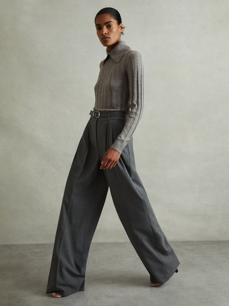 Reiss Winter Ribbed Guler Pulover - Image 1 of 5