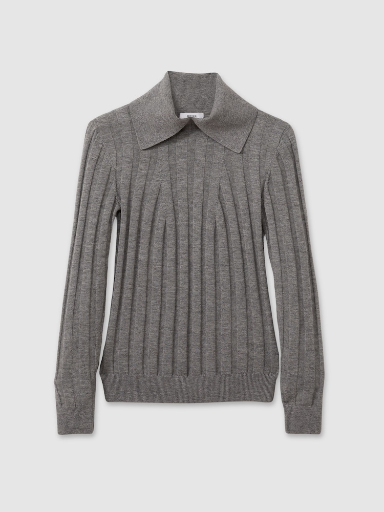 Reiss Winter Ribbed Guler Pulover - Image 2 of 5