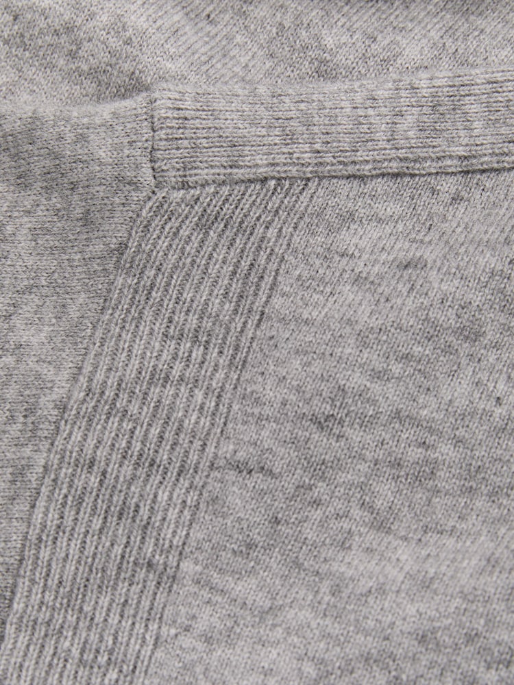 Reiss Grey Marl Alicia Wool Blend Funnel Neck Jumper - Image 5 of 5