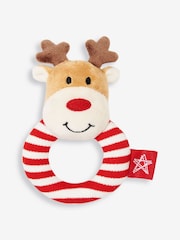 JoJo Maman Bébé Reindeer Ring Rattle - Image 1 of 3
