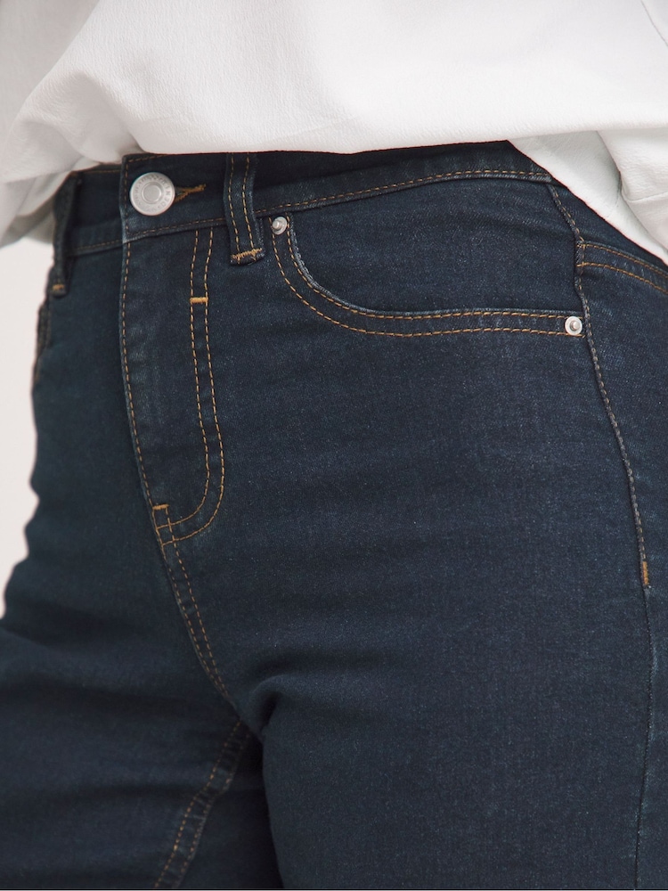 JD Williams Blue 24/7 Mid Denim Shorts - Image 4 of 4