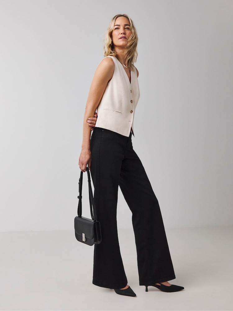 Negro azabache - JD Williams 24/7 Wide Leg Jeans - Imagen 4 de 4