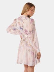 Forever New Cream Vienna Trim Detail Skater Dress contains Linen - Image 4 of 5