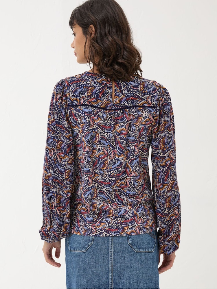 FatFace Charlee Black Butterfly Top - Image 2 of 6