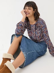 FatFace Charlee Black Butterfly Top - Image 4 of 6