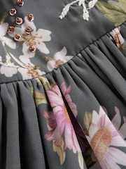 Grey Embellished Occasion Dress (3-16yrs) - Image 6 of 7