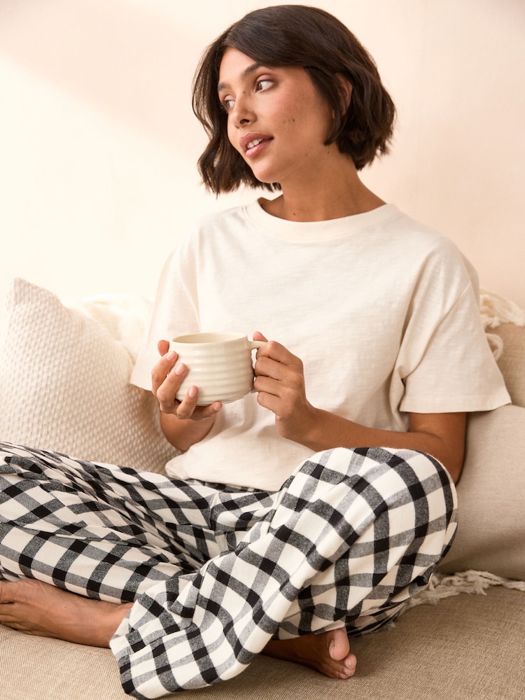 Negro/Blanco - Short Sleeve 100% Cotton Pyjamas 2 Pack - Imagen 2 de 9