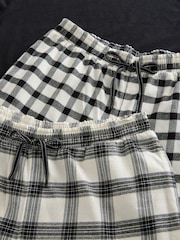 Negro/Blanco - Short Sleeve 100% Cotton Pyjamas 2 Pack - Imagen 8 de 9