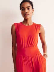 Boden Red Thea Jersey Jumpsuit - Image 2 of 5