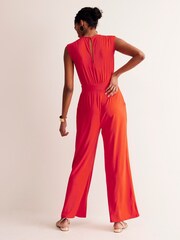 Boden Red Thea Jersey Jumpsuit - Image 3 of 5