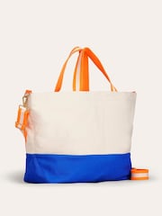 Boden White 100% Cotton Canvas Weekender Tote Bag - Image 2 of 4
