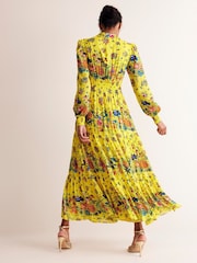 Boden Yellow Occasion Maxi Shirt Dress - Image 4 of 6