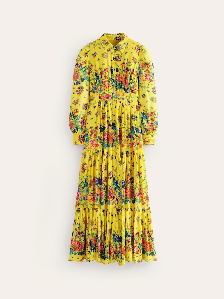 Boden Yellow Occasion Maxi Shirt Dress - Image 6 of 6 Boden Yellow Occasion Maxi Shirt Dress - Image 6 of 6