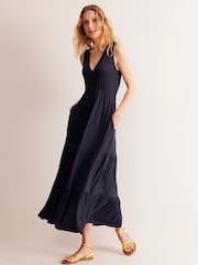 Boden Blue Sylvia Jersey Maxi Tier Dress - Image 1 of 2