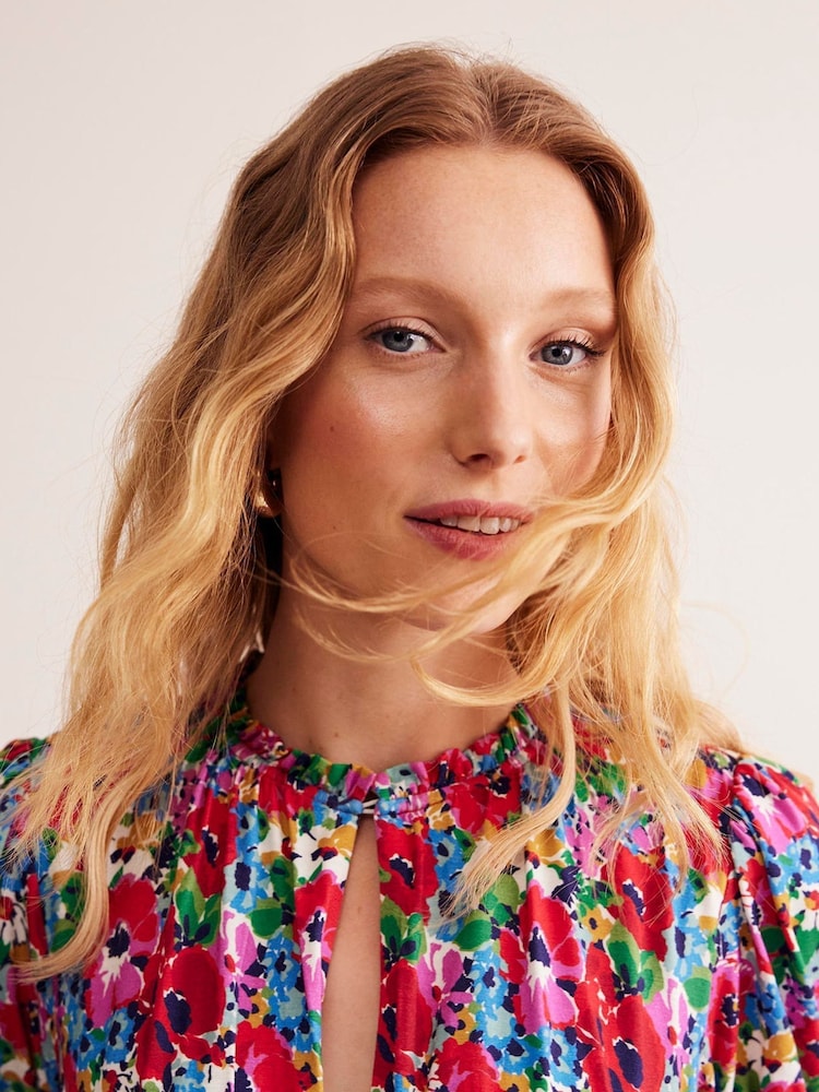 Boden Red Rosanna Jersey Midi Tea Dress - Image 2 of 5