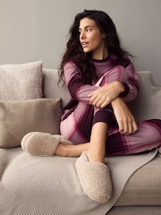 صخري - حذاء للبيت فرو صناعي - صورة 2 من 9