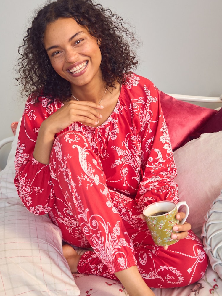 Rouge - Pyjama Laura Ashley 100% coton - Image 1 de 5