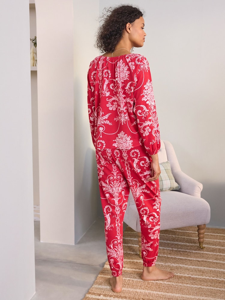 Rouge - Pyjama Laura Ashley 100% coton - Image 2 de 5