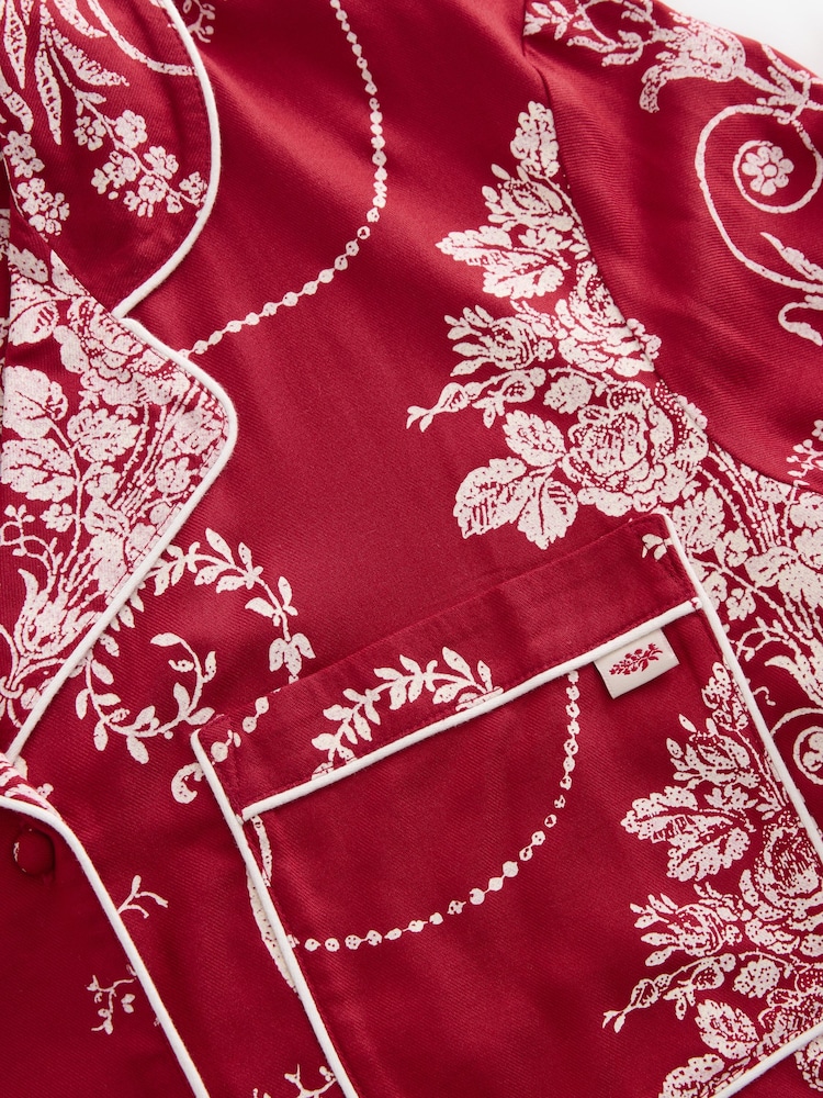 Rood - Laura Ashley Josette pyjamaset met knoopsluiting - Image 10 of 11