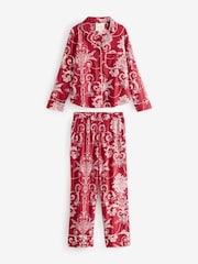 أحمر - طقم بيجامة Josette بأزرار كاملة من Laura Ashley - Image 7 of 11