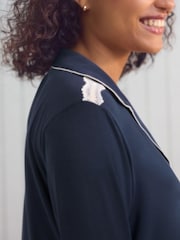 Laura Ashley Navy Button Through Night Shirt - Image 5 of 9