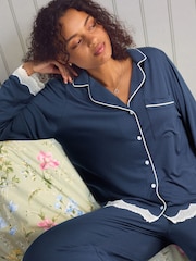marine - Laura Ashley Pyjama boutonné en modal - Image 2 de 13