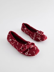 Laura Ashley Red Ballet Slippers - Image 1 of 5