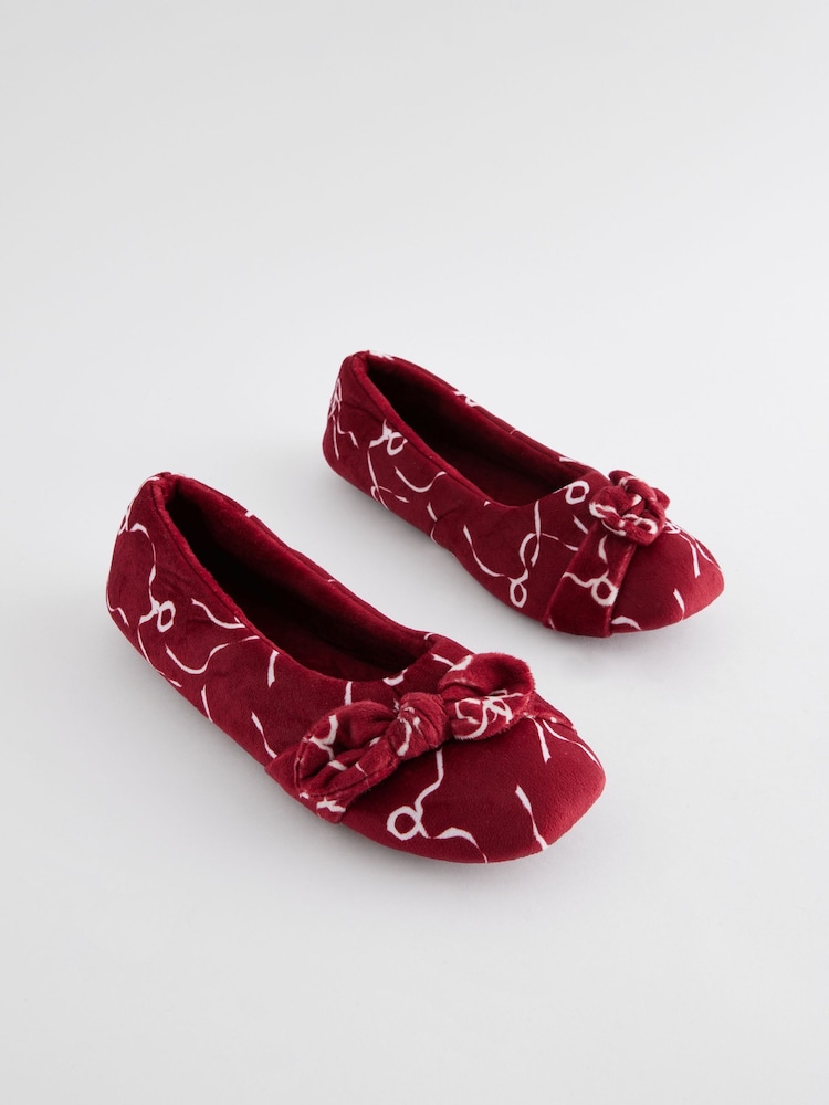 Laura Ashley Red Ballet Slippers - Image 1 of 5