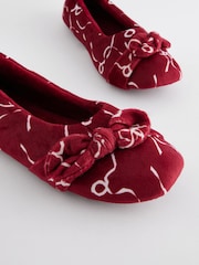 Laura Ashley Red Ballet Slippers - Image 4 of 5