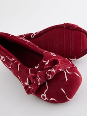 Laura Ashley Red Ballet Slippers - Image 5 of 5