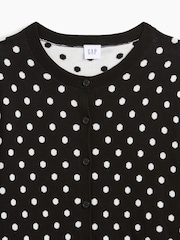 Gap Black Polka Dot Crew Neck Cardigan - Image 5 of 5