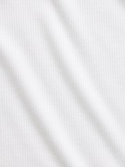 Gap White Mini Rib Lace-Trim Pyjamas Vest - Image 4 of 4