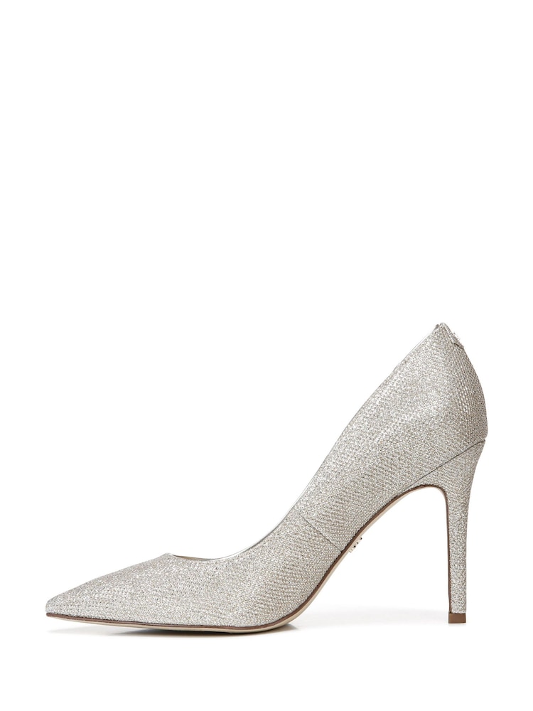 ذهبي - حذاء بكعب عالٍ مدبب موديل Hazel من Sam Edelman - صورة 2 من 8