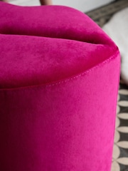 Rockett St George Luxe Needlecord Velvet Harrys Pink Lips Stool - Image 3 of 5