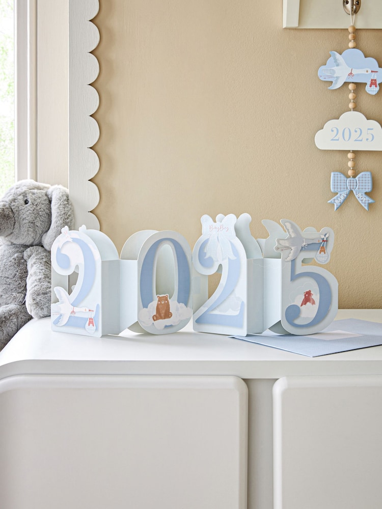 Baby Boy Born in 2025 Pop Up Card - Image 1 of 4