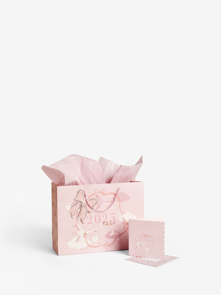 Baby Girl Born In 2025 cadeautasje en kaartset - Image 3 of 4