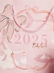 Set de bolsa de regalo y tarjeta para niña con diseño "Born In 2025" - Imagen 4 de 4